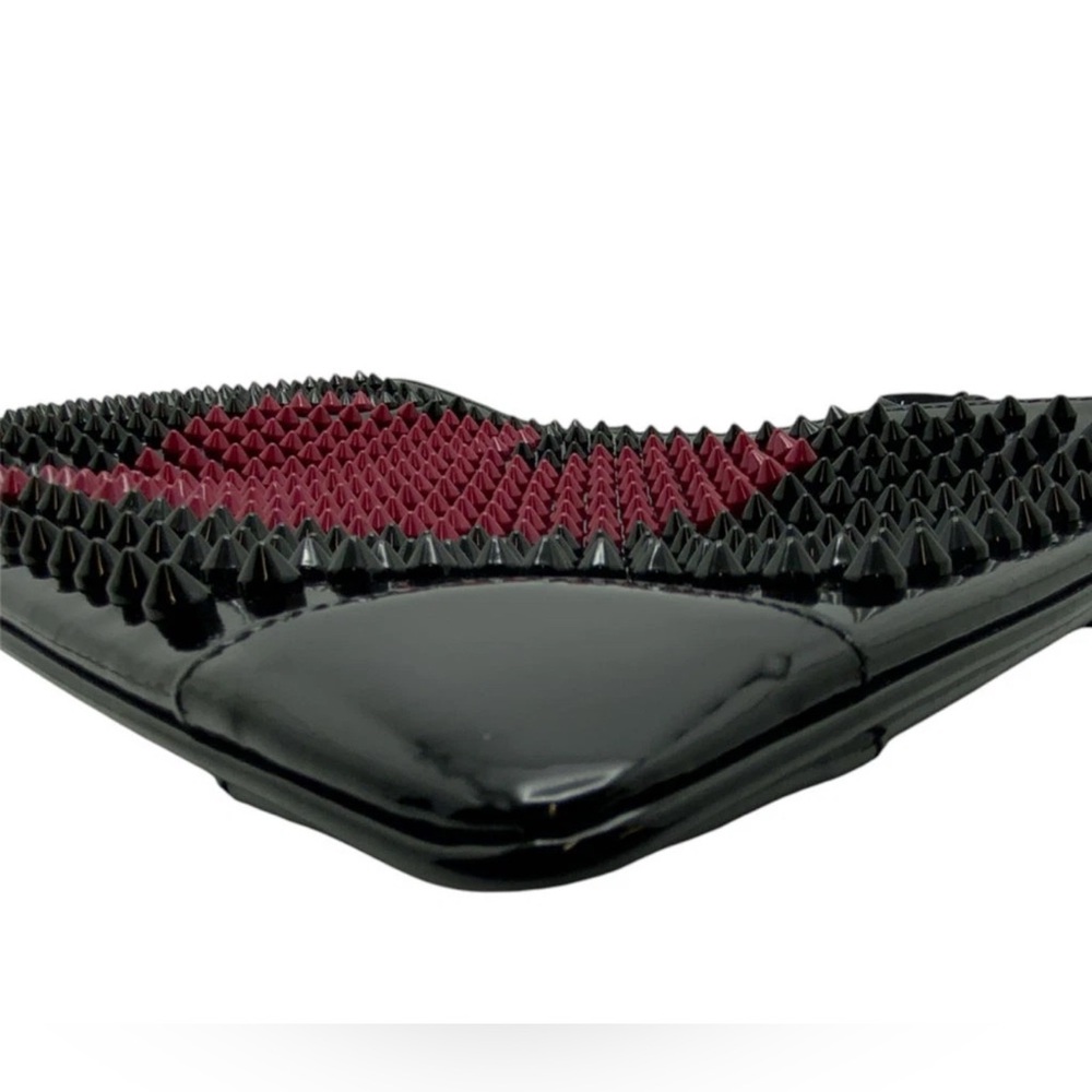 Christian Louboutin Crossbody Spiked Heart Patent Leather Ruby Posh Clutch Bag - Picture 5 of 16